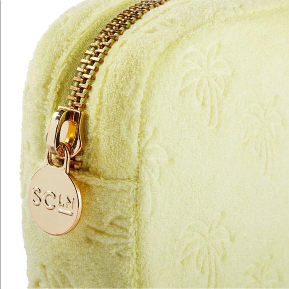 💛🌴 Stoney Clover Lane x Target Yellow Terry Palm Tree Mini Square Pouch 🌴💛 - Picture 4 of 8